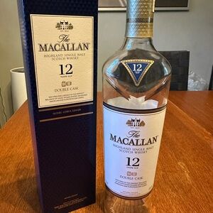The Macallan 12 Year Old Double Cask Scotch Whisky-EMPTY BOTTLE & BOX